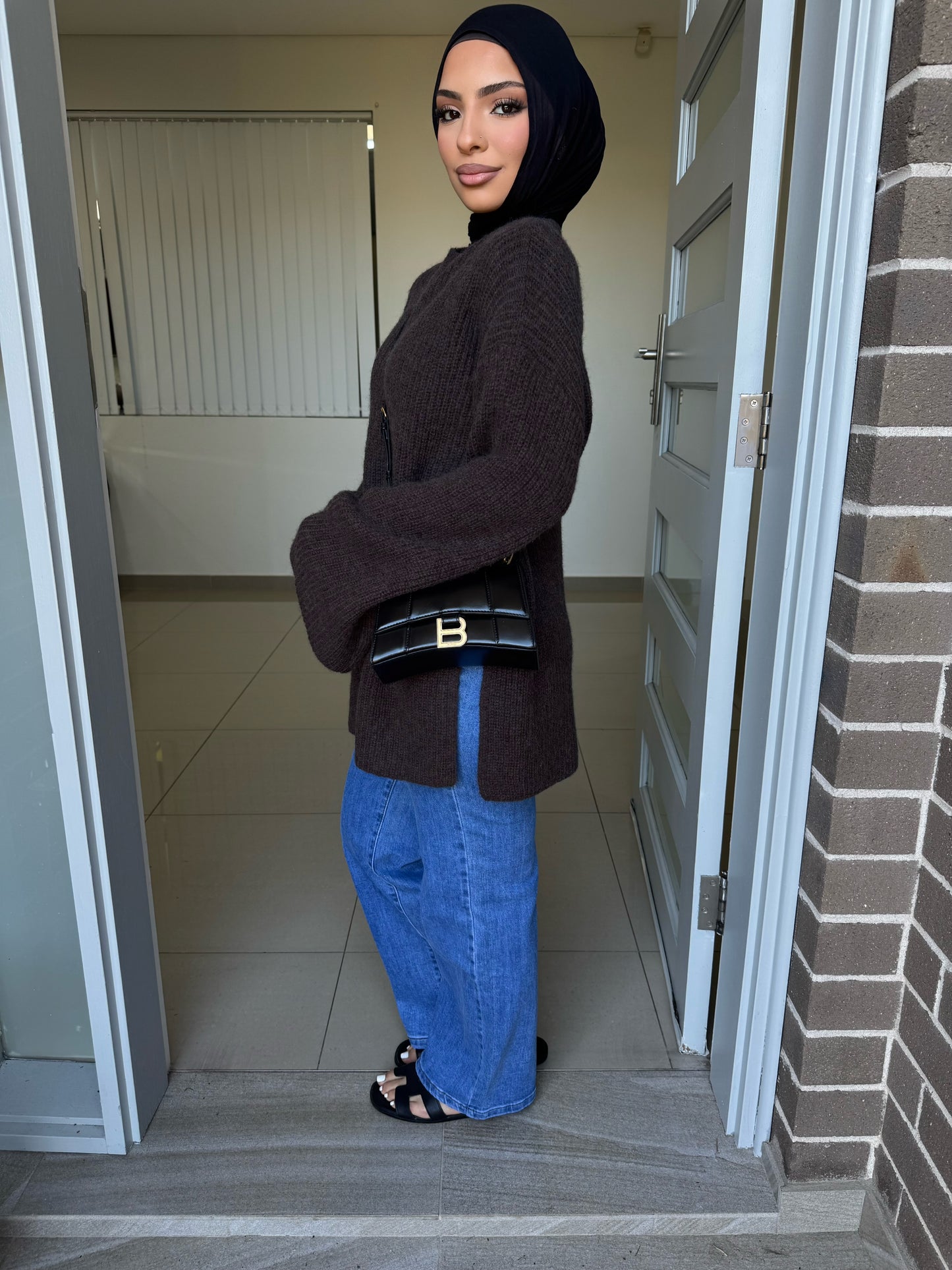 Marwa Split Knit Top