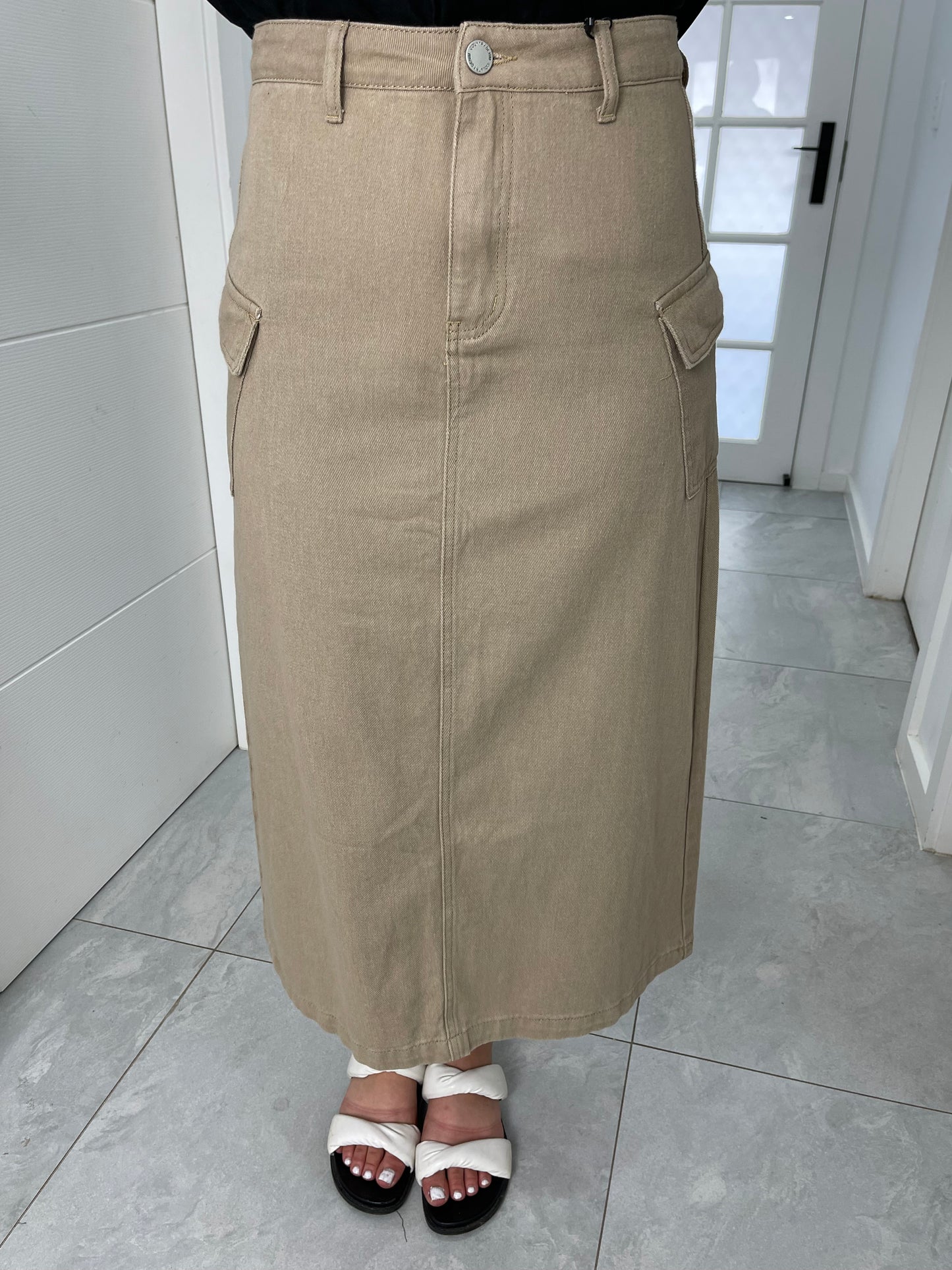 Cargo Denim Skirt
