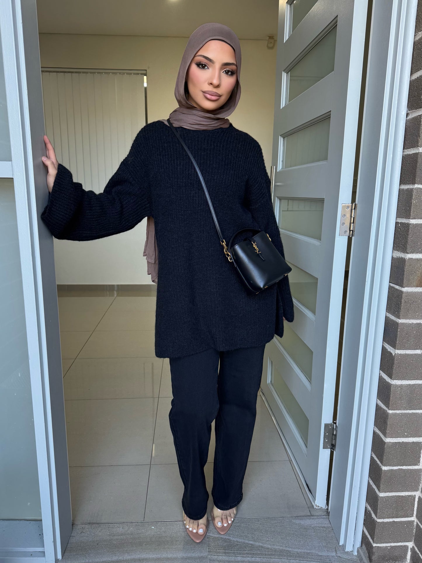 Marwa Split Knit Top