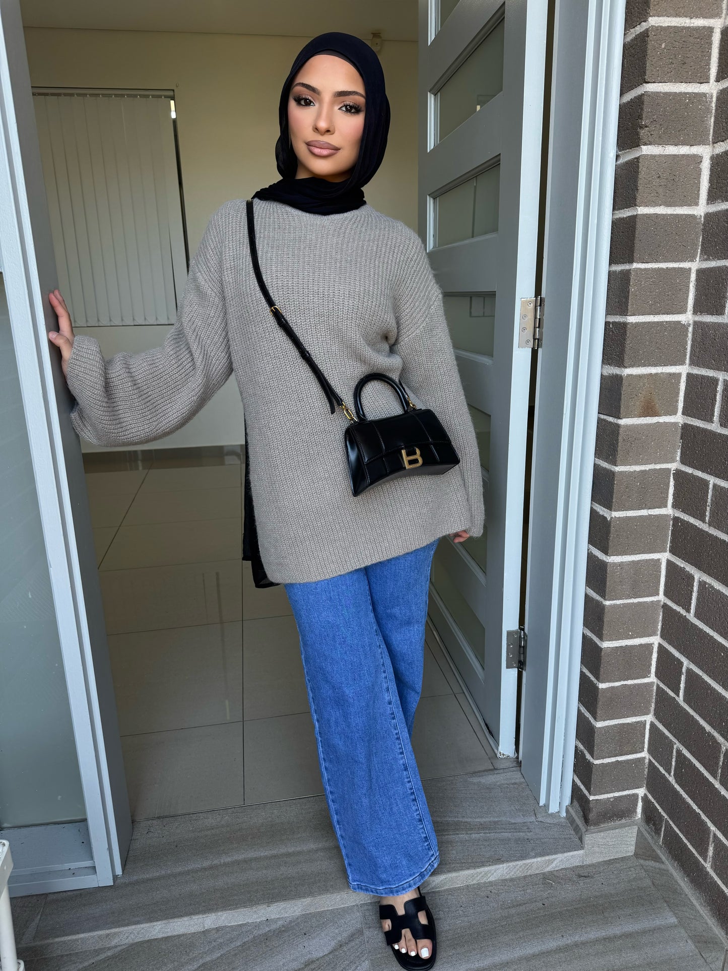Marwa Split Knit Top