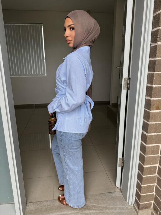 Sara Wrap Blouse