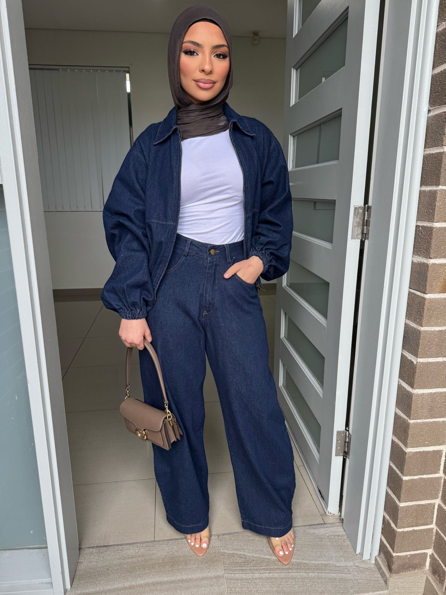 Denim Bomber Set