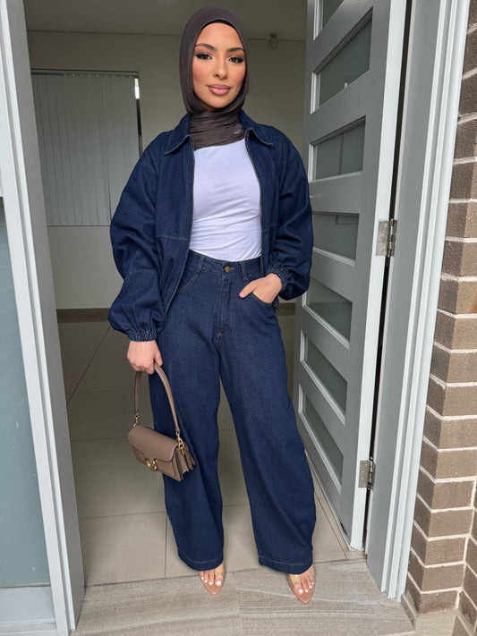 Denim Bomber Set