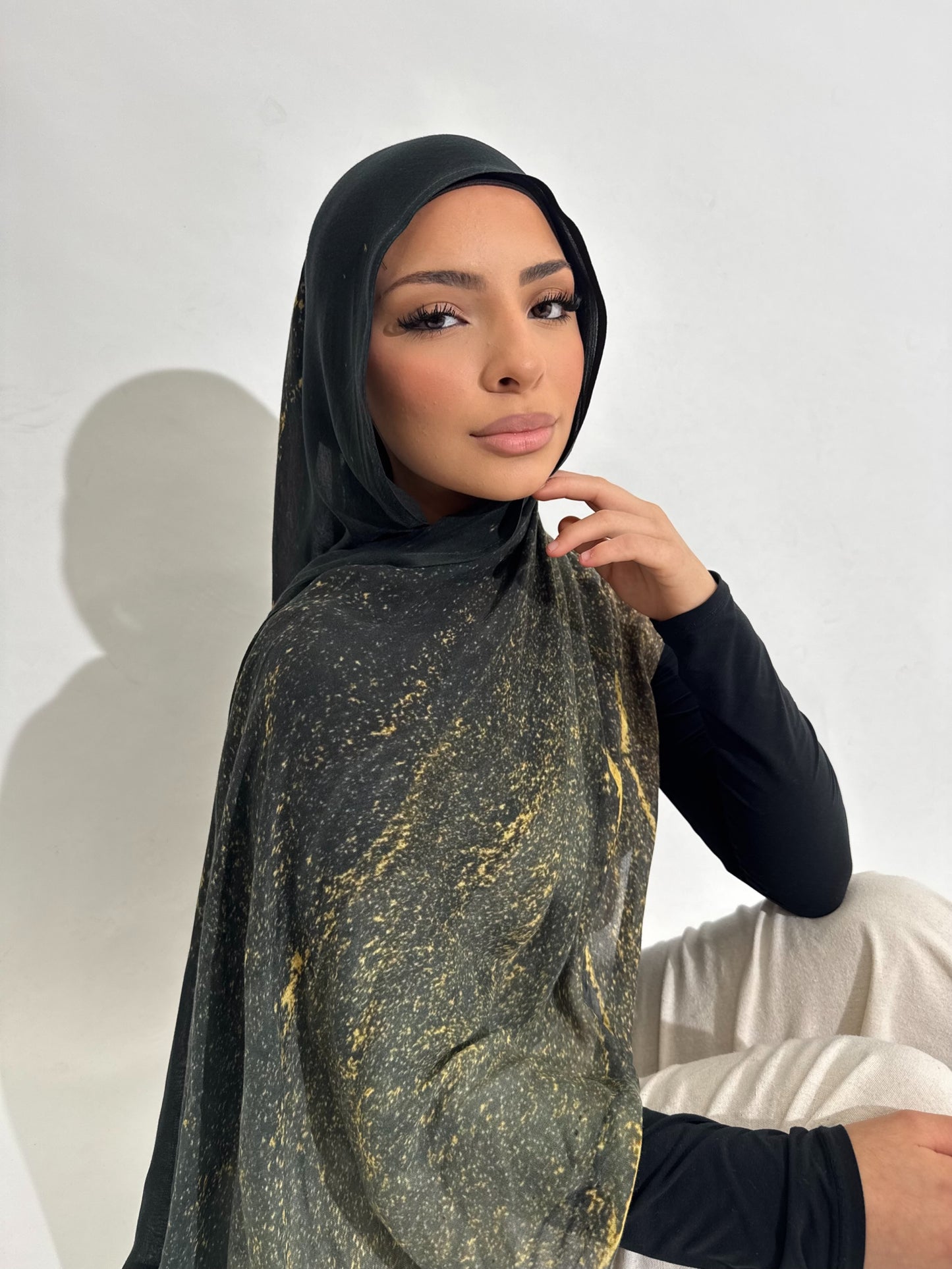 Marbled Print Hijab