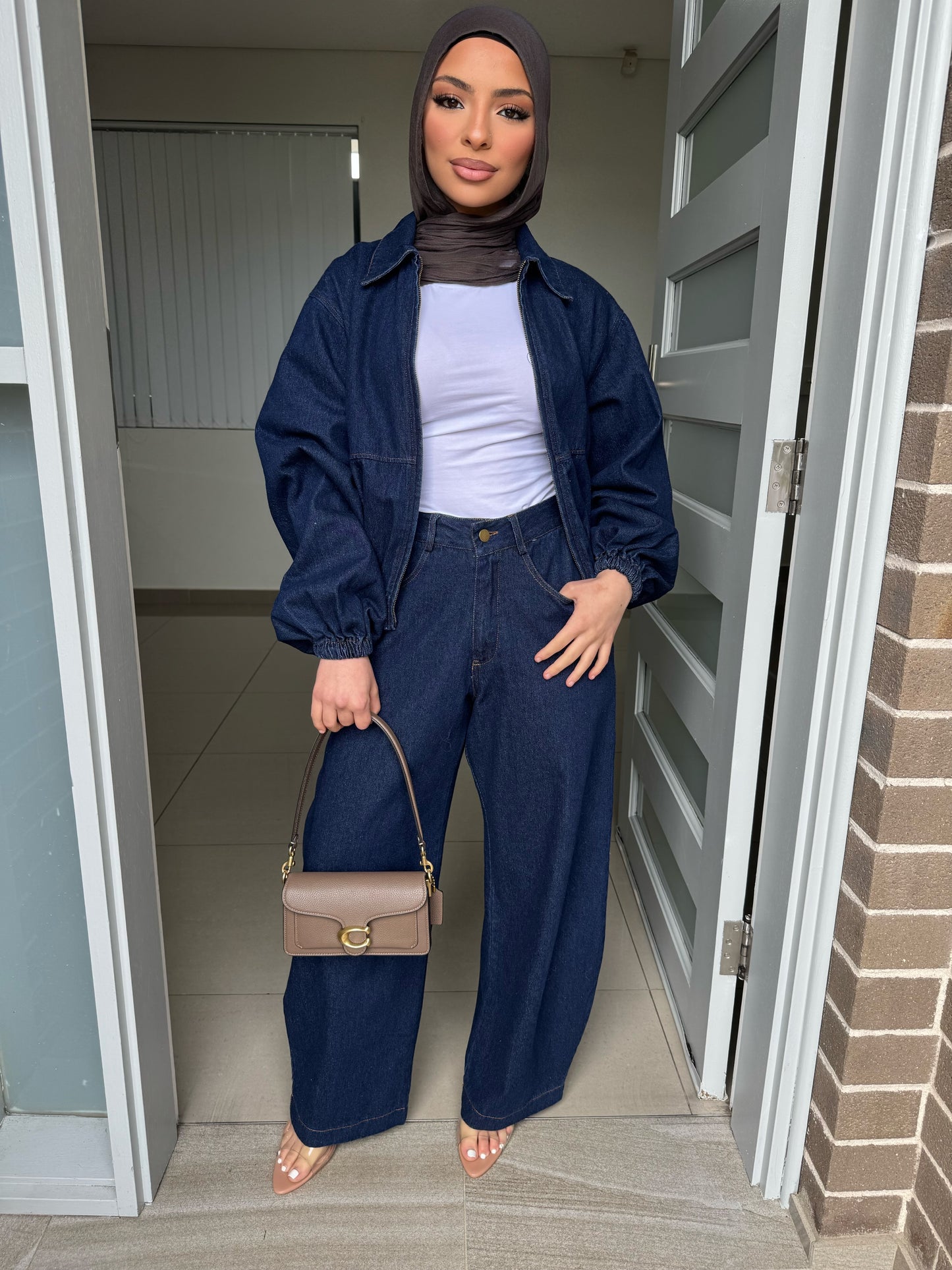 Denim Bomber Set