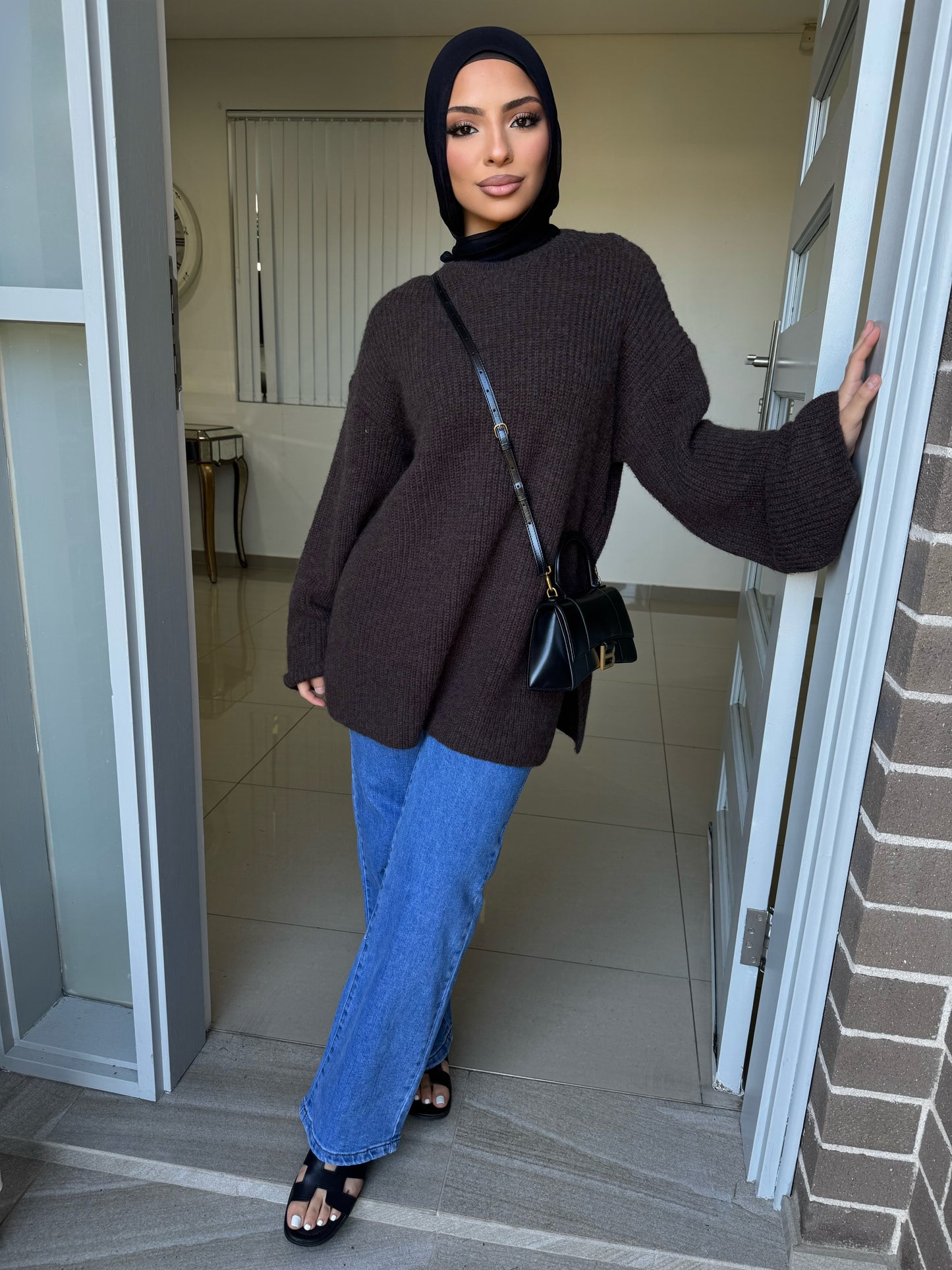 Marwa Split Knit Top