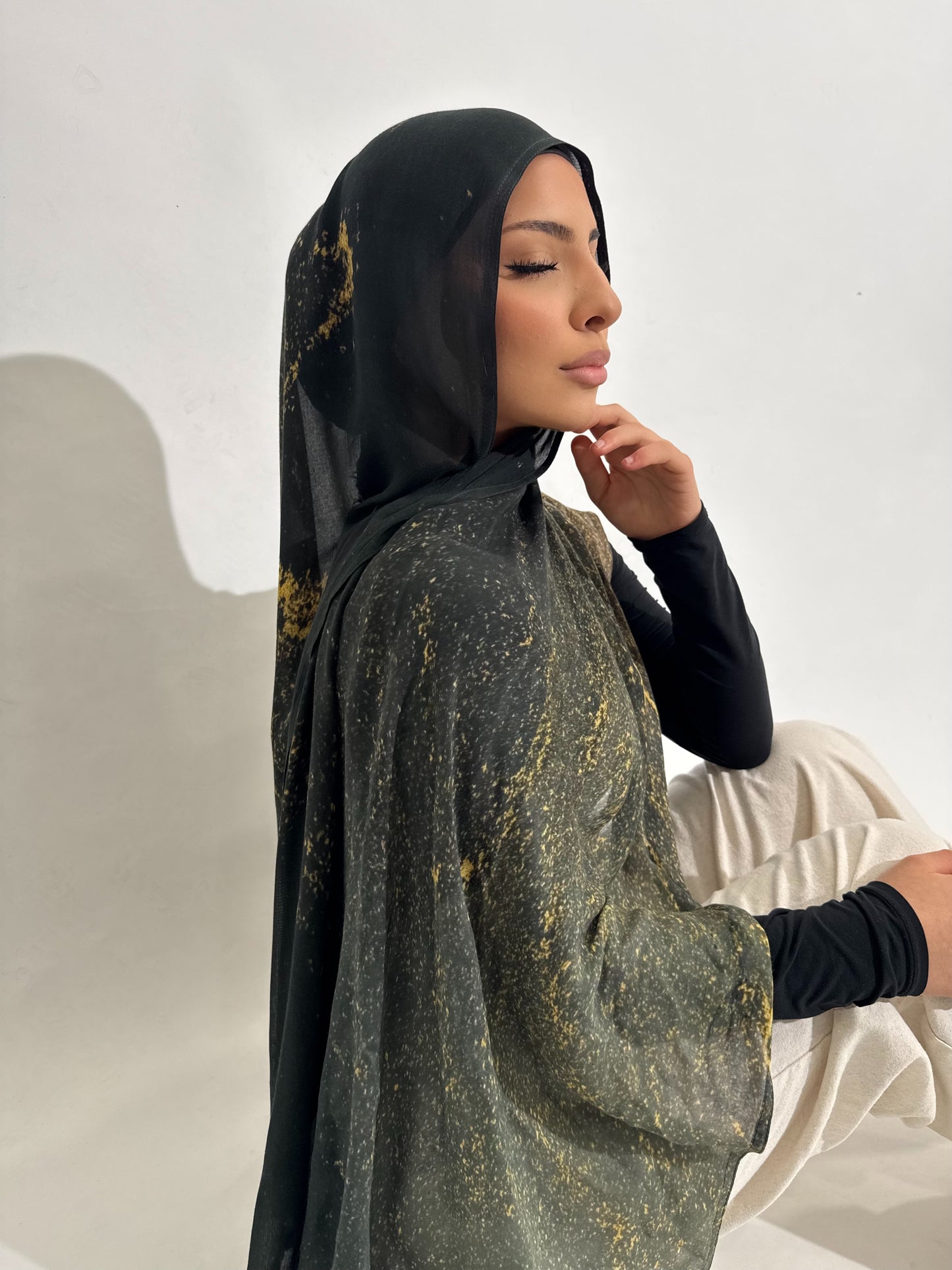 Marbled Print Hijab