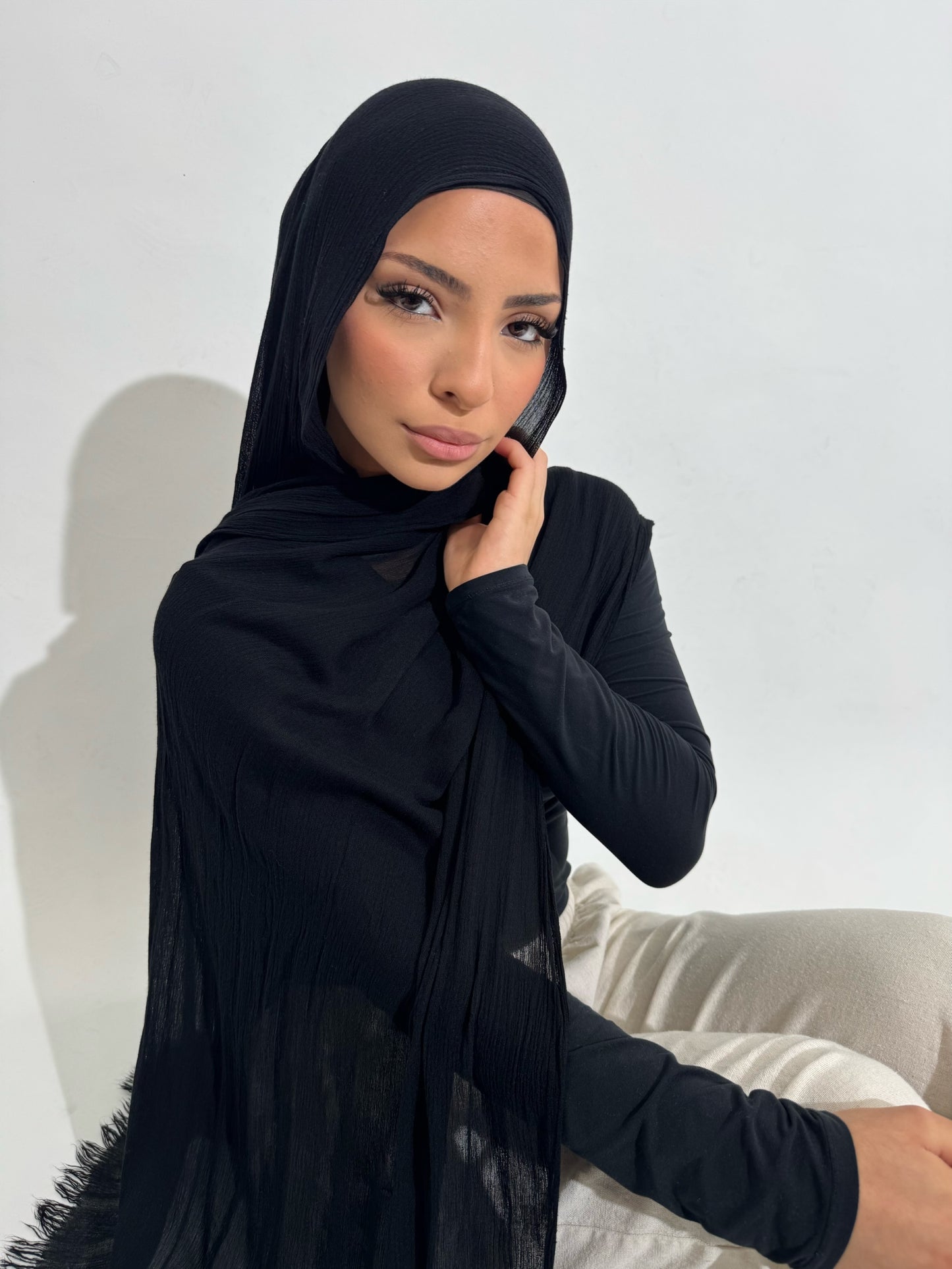 Onyx Textured Hijab