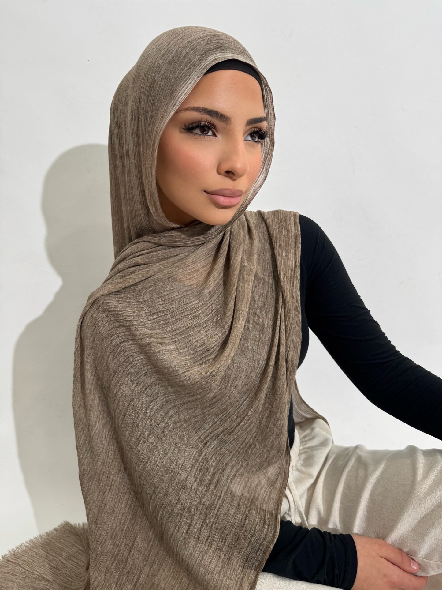 Greige Textured Hijab